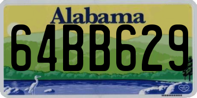 AL license plate 64BB629