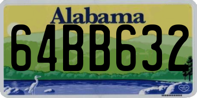 AL license plate 64BB632