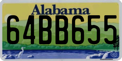 AL license plate 64BB655