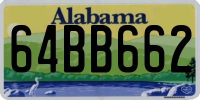 AL license plate 64BB662
