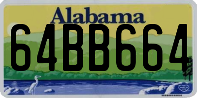 AL license plate 64BB664