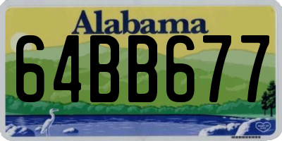 AL license plate 64BB677
