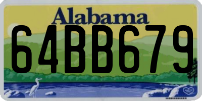 AL license plate 64BB679