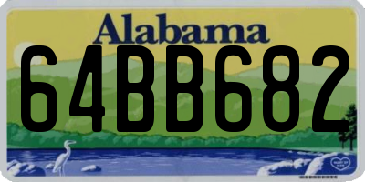 AL license plate 64BB682