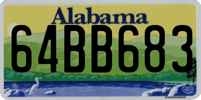 AL license plate 64BB683
