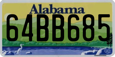 AL license plate 64BB685