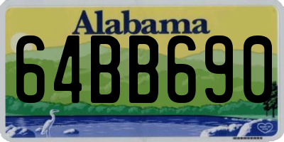 AL license plate 64BB690