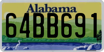 AL license plate 64BB691