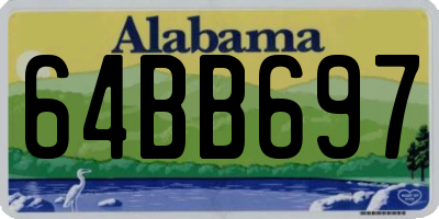 AL license plate 64BB697
