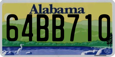 AL license plate 64BB710