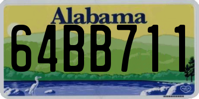 AL license plate 64BB711