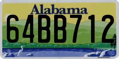 AL license plate 64BB712