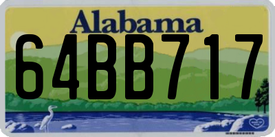 AL license plate 64BB717