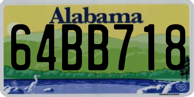 AL license plate 64BB718