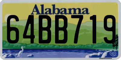 AL license plate 64BB719