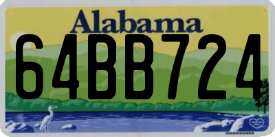 AL license plate 64BB724