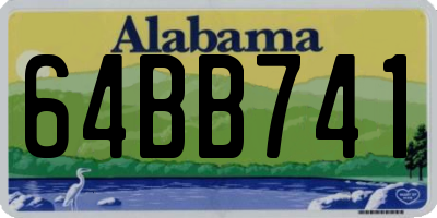 AL license plate 64BB741