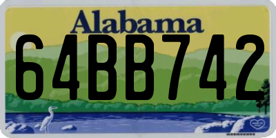 AL license plate 64BB742