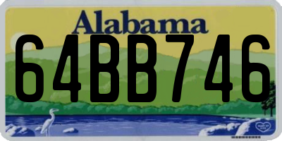 AL license plate 64BB746