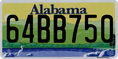 AL license plate 64BB750