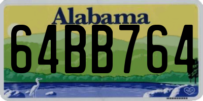 AL license plate 64BB764