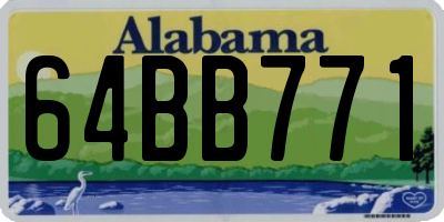 AL license plate 64BB771