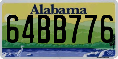 AL license plate 64BB776