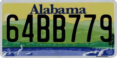 AL license plate 64BB779