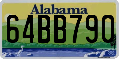 AL license plate 64BB790