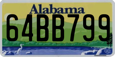 AL license plate 64BB799