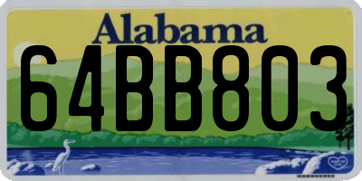 AL license plate 64BB803