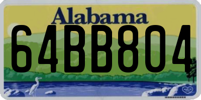 AL license plate 64BB804