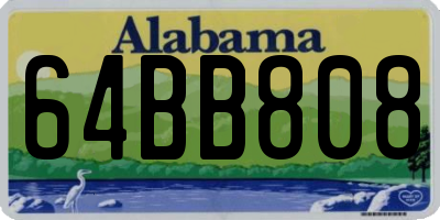 AL license plate 64BB808