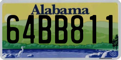 AL license plate 64BB811