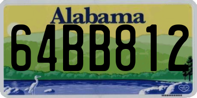 AL license plate 64BB812