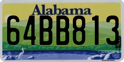 AL license plate 64BB813