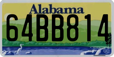 AL license plate 64BB814