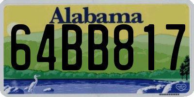 AL license plate 64BB817