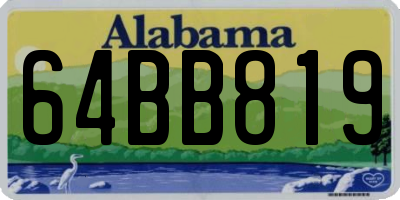 AL license plate 64BB819