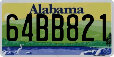 AL license plate 64BB821