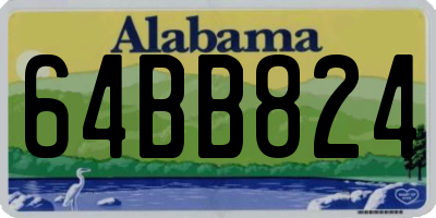 AL license plate 64BB824