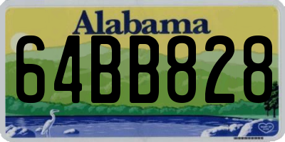 AL license plate 64BB828