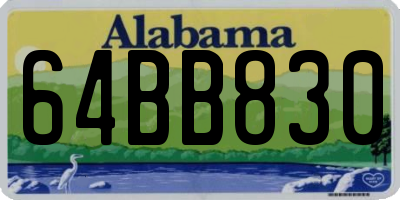 AL license plate 64BB830