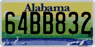 AL license plate 64BB832