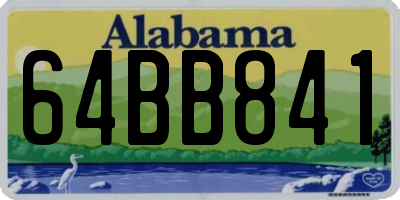 AL license plate 64BB841