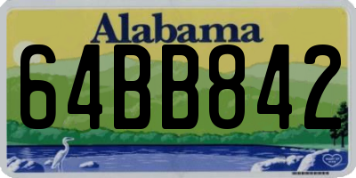 AL license plate 64BB842