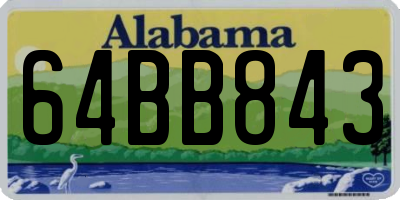 AL license plate 64BB843