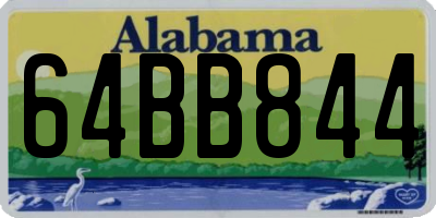 AL license plate 64BB844