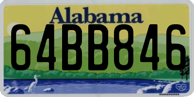AL license plate 64BB846