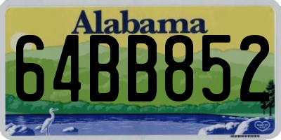 AL license plate 64BB852